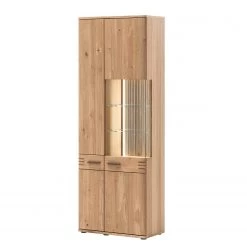 Loftscape Vitrine Salvo II - Partiellement en chêne massif - Planches de chêne Bianco / Gris