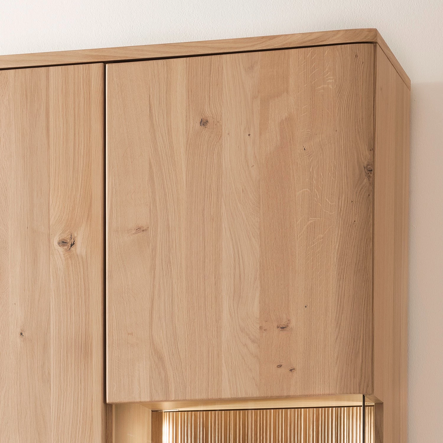 Loftscape Vitrine Salvo II - Partiellement en chêne massif - Planches de chêne Bianco / Gris – Image 7