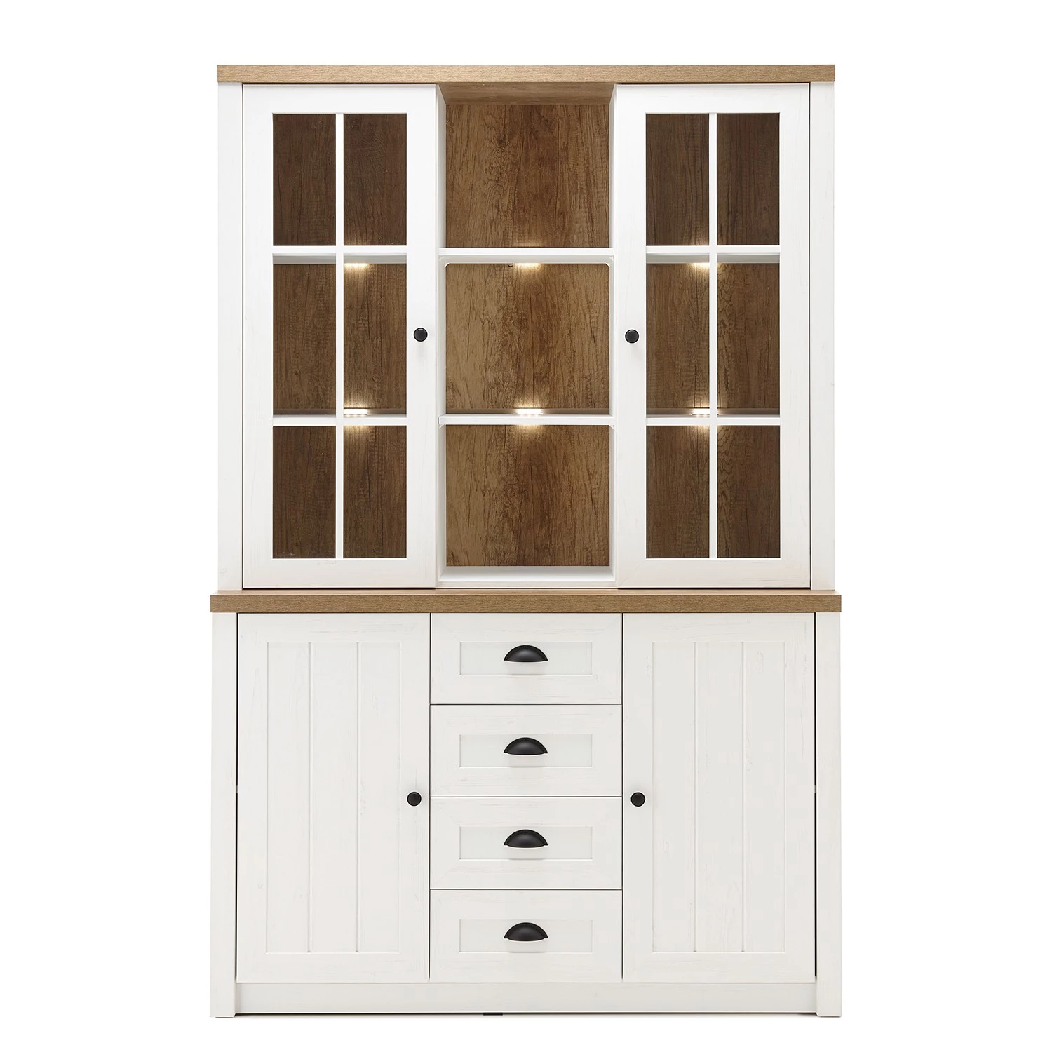 Norrwood Vaisselier Proville II - Imitation chêne blanc / Imitation chêne – Image 4