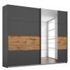 Rauch Orange Armoire portes coulissantes Boston-Extra - Gris - Largeur : 226 cm