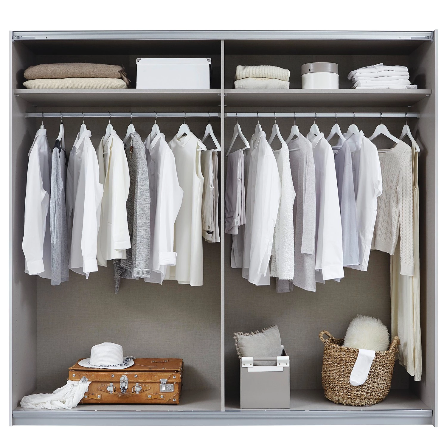 Rauch Orange Armoire portes coulissantes Boston-Extra - Gris - Largeur : 226 cm – Image 3