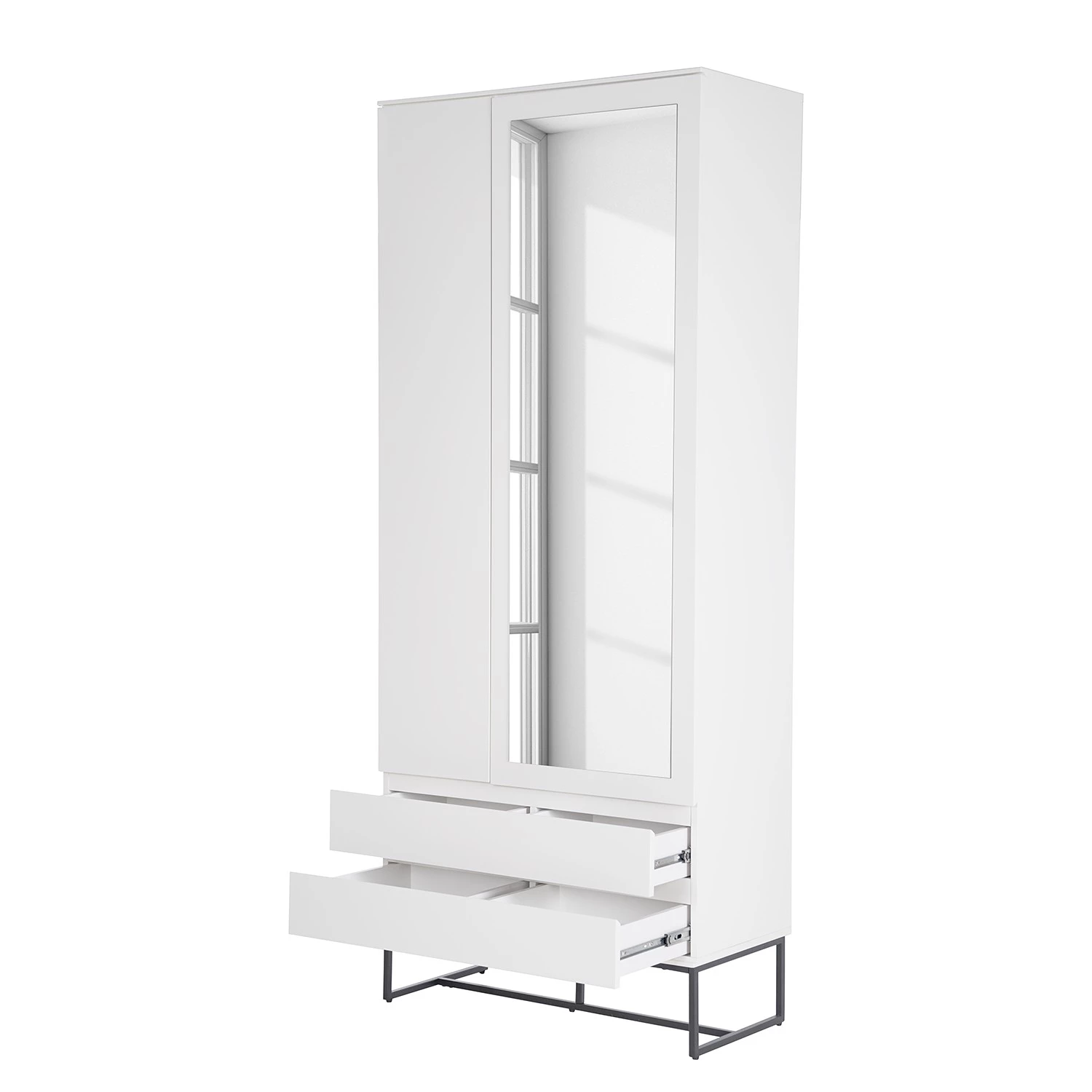 Fredriks Armoire Zaddy - Blanc mat / Noir – Image 5