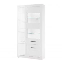 Loftscape Vitrine Bricktown I - Blanc brillant / Blanc mat