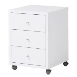 Furnitive Caisson de bureau Vernas - Blanc craie / Argenté