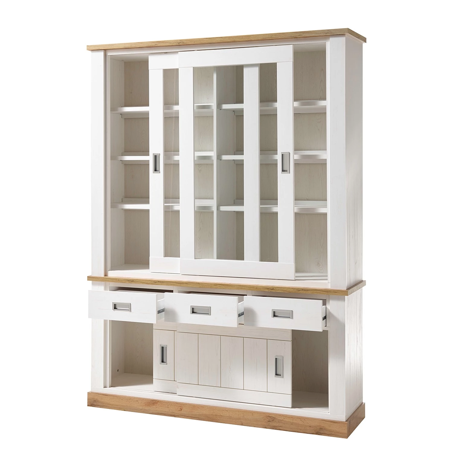 Ridgevalley Buffet Ollezy - Imitation pin blanc / Imitation chêne artisan – Image 4