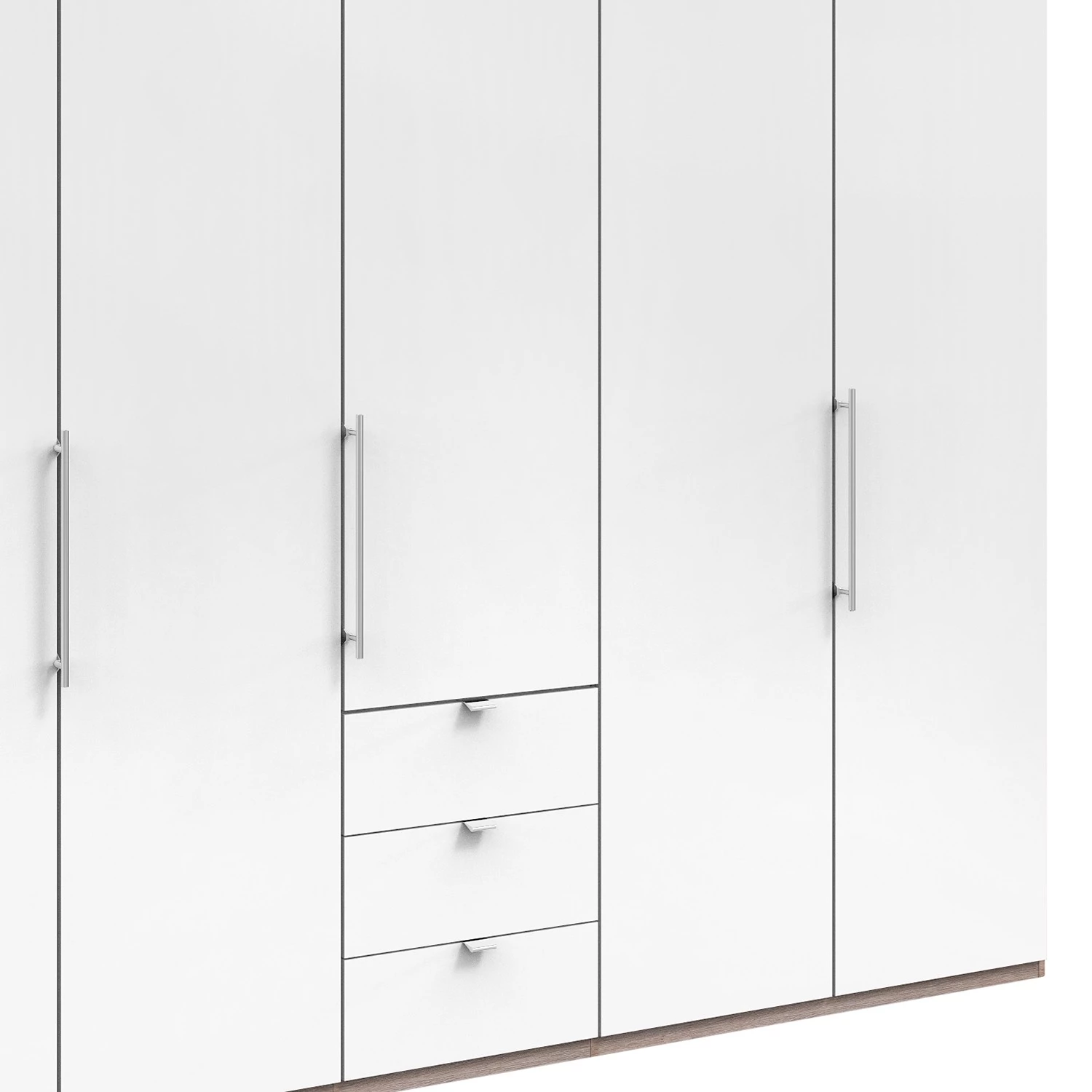 Wiemann Armoire à portes pliantes Loft VI - Imitation chêne brut de sciage / Blanc alpin - Hauteur : 216 cm – Image 5