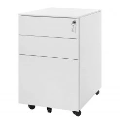 Loftscape Caisson à roulettes Le Ray - Acier - Blanc / Noir