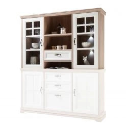 Ridgevalley Haut de buffet Avene - Blanc / Imitation pin