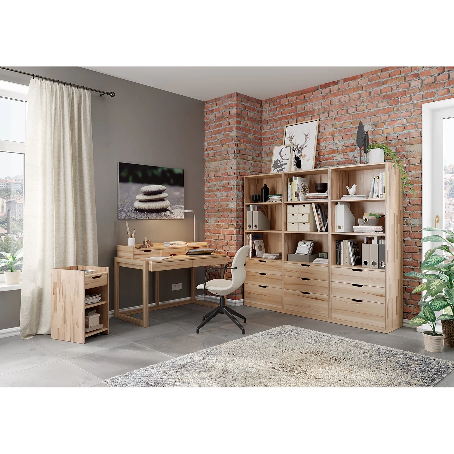 Armoire de bureau Gracay I - Duramen de hêtre – Image 2