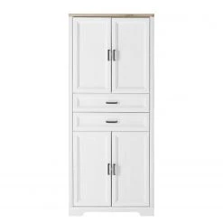 Ridgevalley Placard de bureau Jasmund I - Imitation pin blanc / Imitation chêne artisan