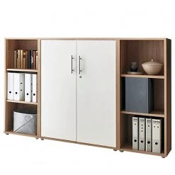 Furnitive Armoire de bureau Avin I - Imitation chêne de Sonoma / Blanc