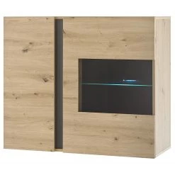 Loftscape Vitrine murale Cailla - Imitation chêne Artisan