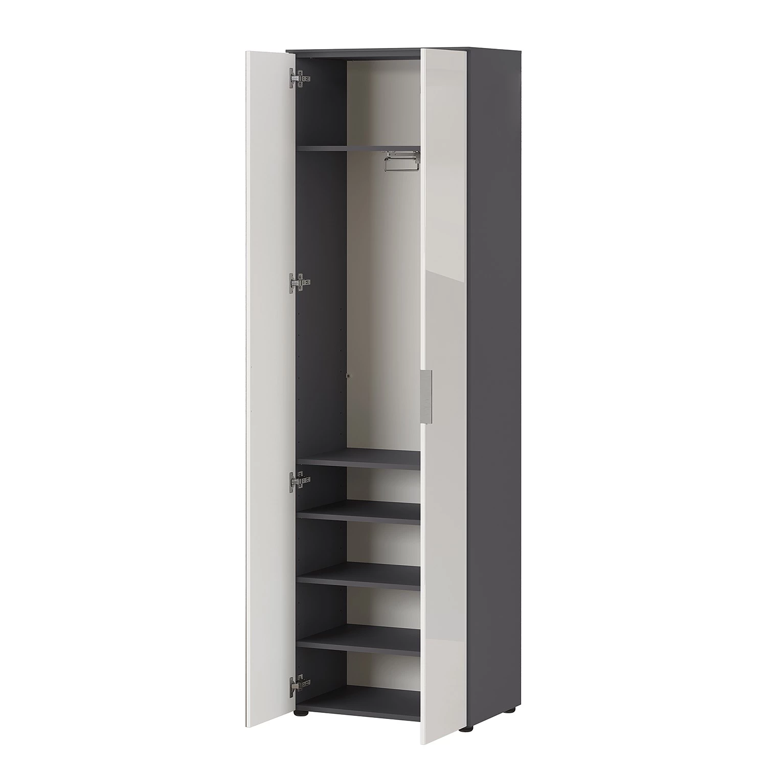 Germania Armoire d’entrée Rimini - Verre - Blanc / Graphite – Image 3