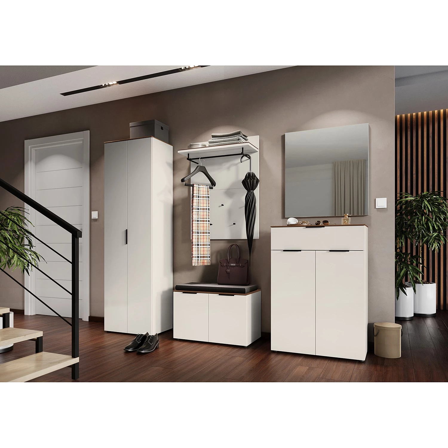 Germania Armoire d’entrée California - Cachemire / Imitation noyer – Image 2