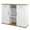 Maja Möbel Armoire de bureau VILLO II - Blanc / Imitation chêne noueux