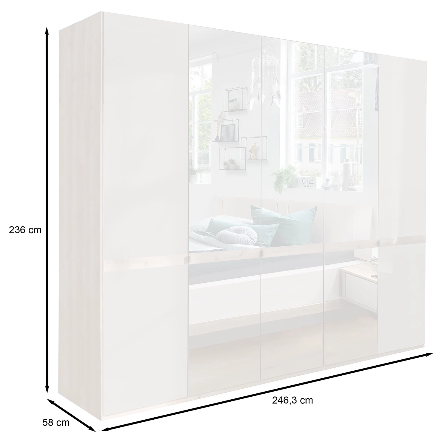 Wiemann Armoire Barcelona III - Hauteur : 236 cm - Largeur : 250 cm - 3 – Image 6