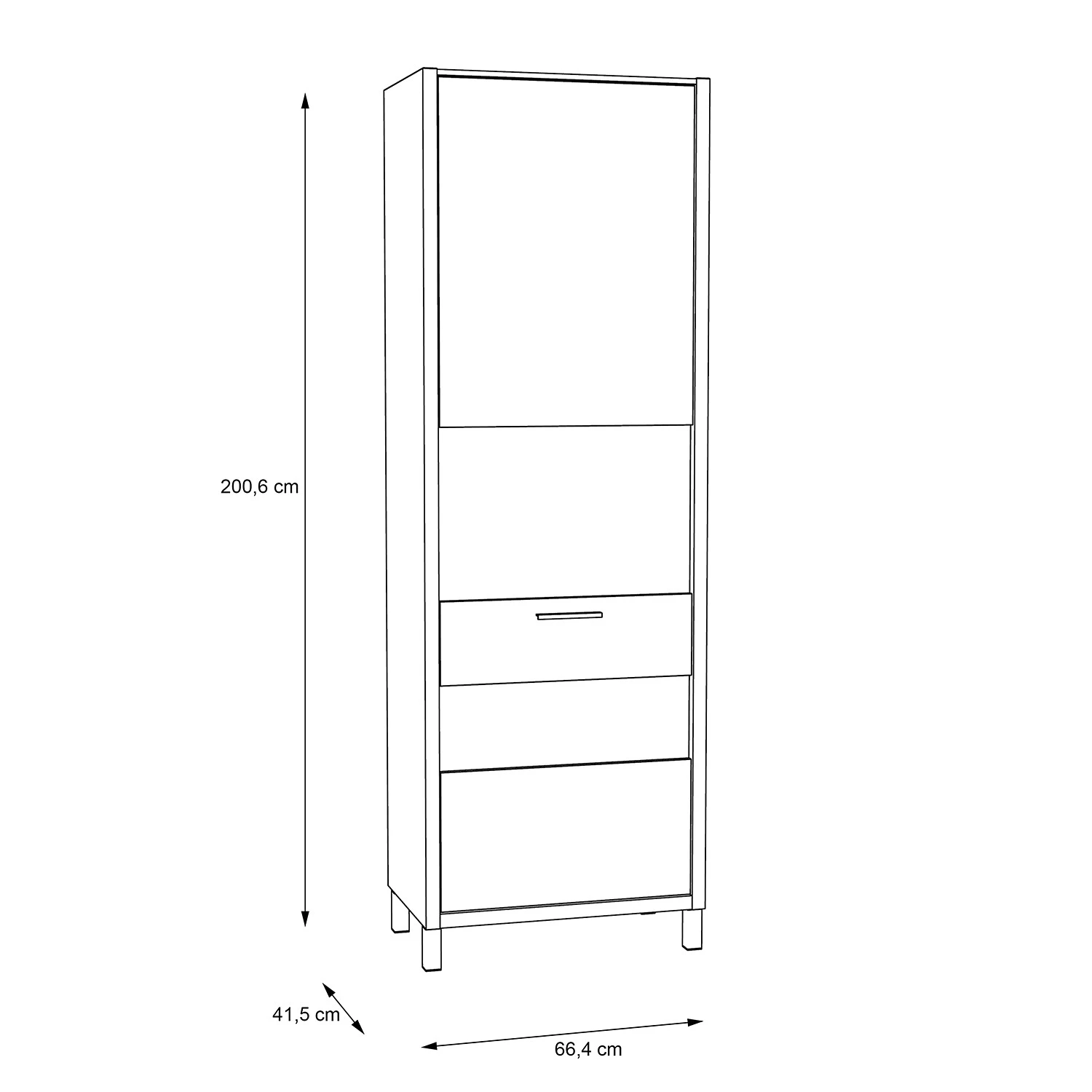 Norrwood Vitrine Boyd - Blanc / Imitation chêne – Image 8