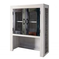 Wolf-Möbel Haut de buffet Goa White - Partiellement en manguier massif - Manguier vintage blanc