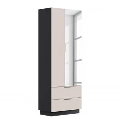 Posseik Armoire d’entrée Asker - Crème / Anthracite - Largeur : 70 cm