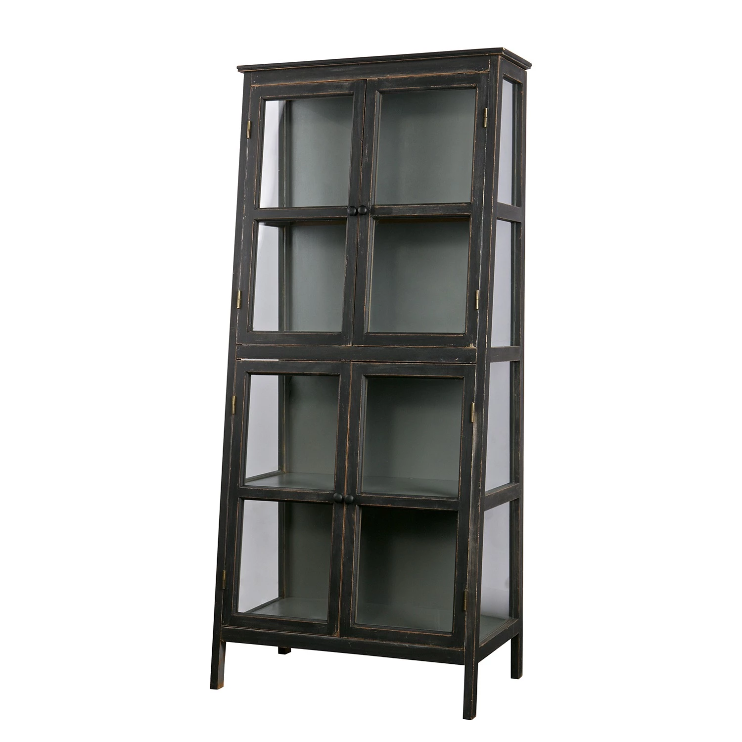 Red Living Vitrine Egelev - Pin massif - Noir vieilli