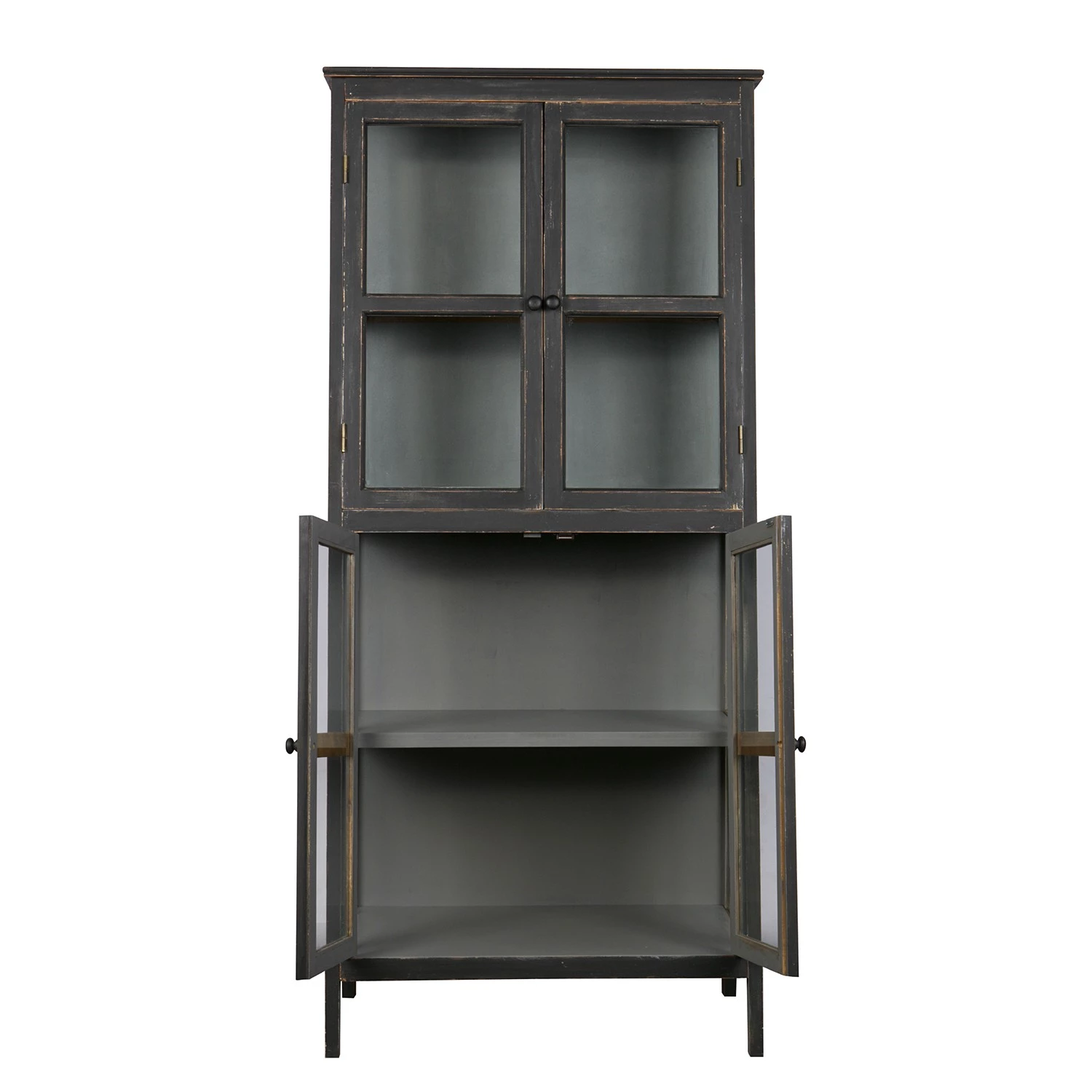 Red Living Vitrine Egelev - Pin massif - Noir vieilli – Image 7