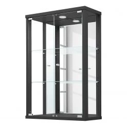 Fredriks Vitrine murale Exhibit II - Avec éclairage - Noir