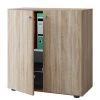 VCM Armoire de bureau Lona - Imitation chêne de Sonoma - Hauteur : 74 cm