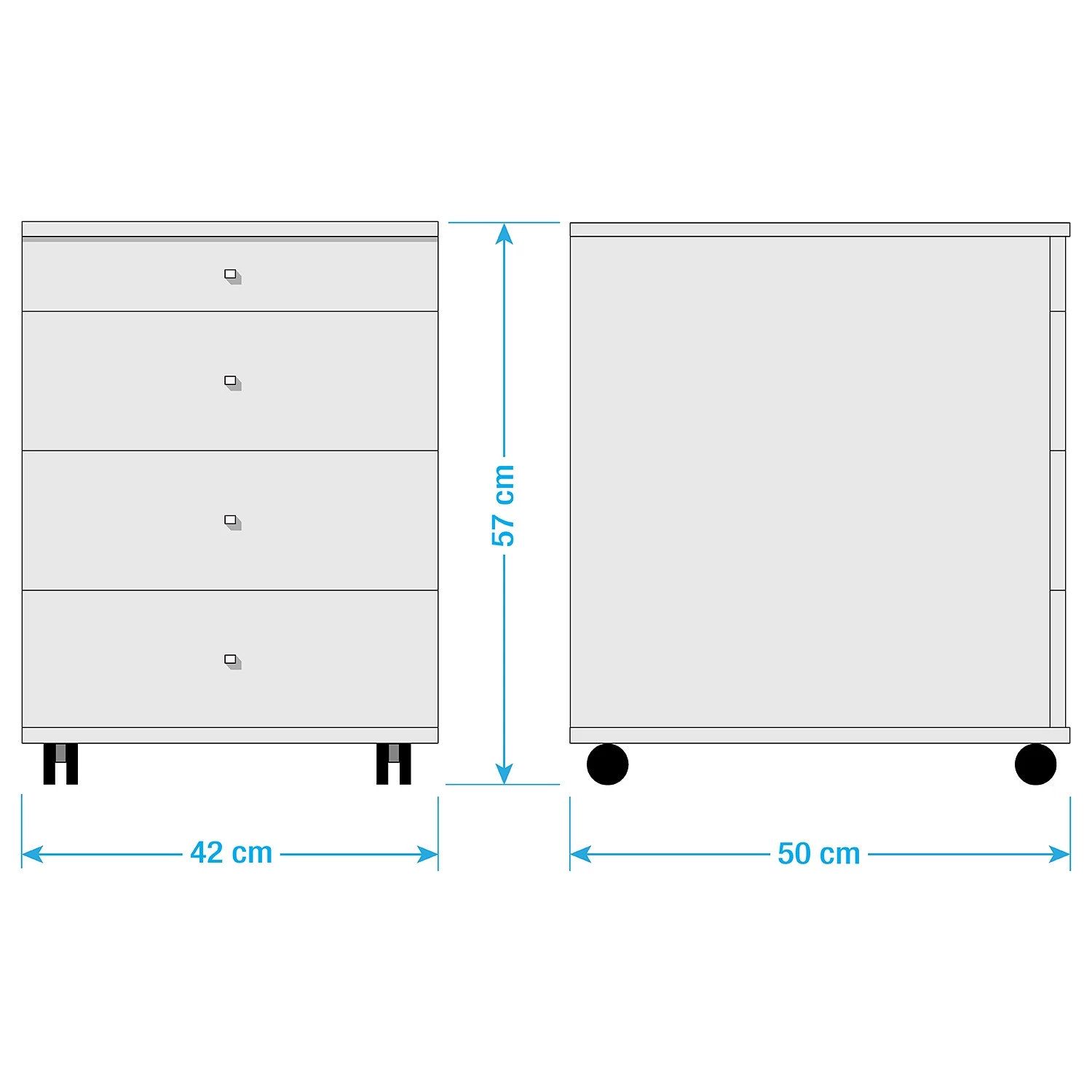 VCM Caisson à tiroirs Lona Mini - Gris – Image 3