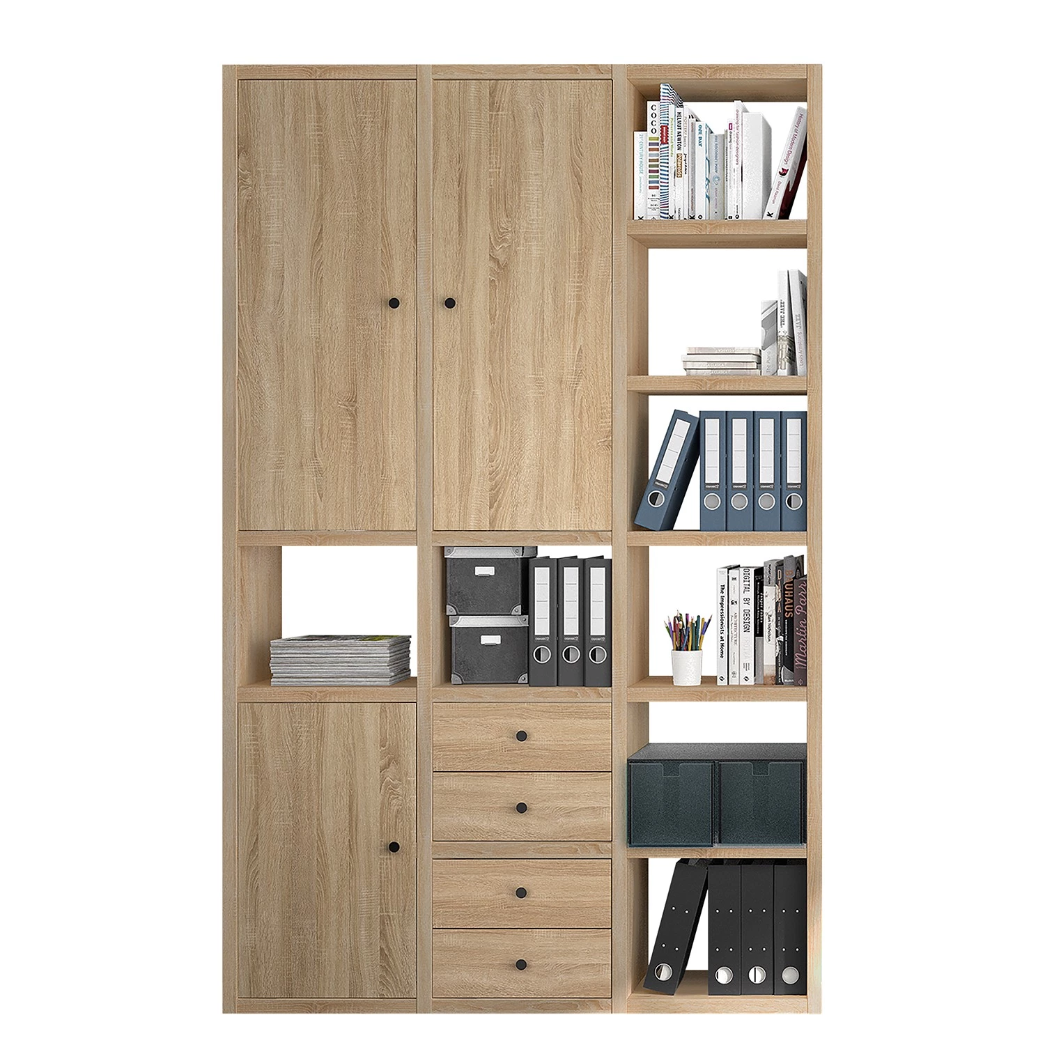 Fredriks Armoire de bureau Emporio - Imitation chêne de Sonoma