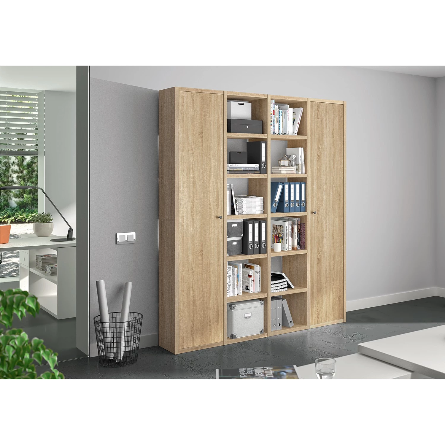 Fredriks Armoire de bureau Emporio VIII - Imitation chêne de Sonoma – Image 2