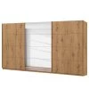 Armoire SKØP pure reflect - Imitation chêne Artisan - Hauteur : 236 cm - Largeur : 405 cm - 3