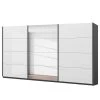Armoire SKØP gloss reflect - Graphite / Blanc brillant - Hauteur : 236 cm - Largeur : 405 cm - 3