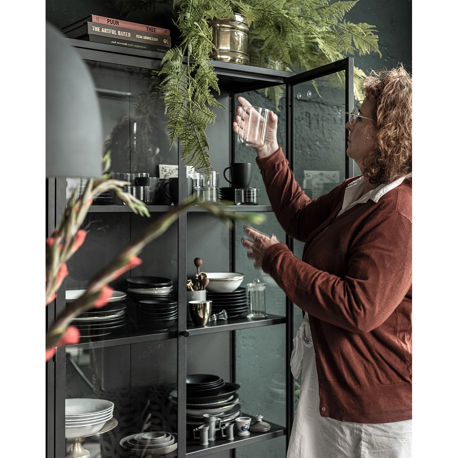 Red Living Vitrine Ondres - Métal - Noir – Image 3