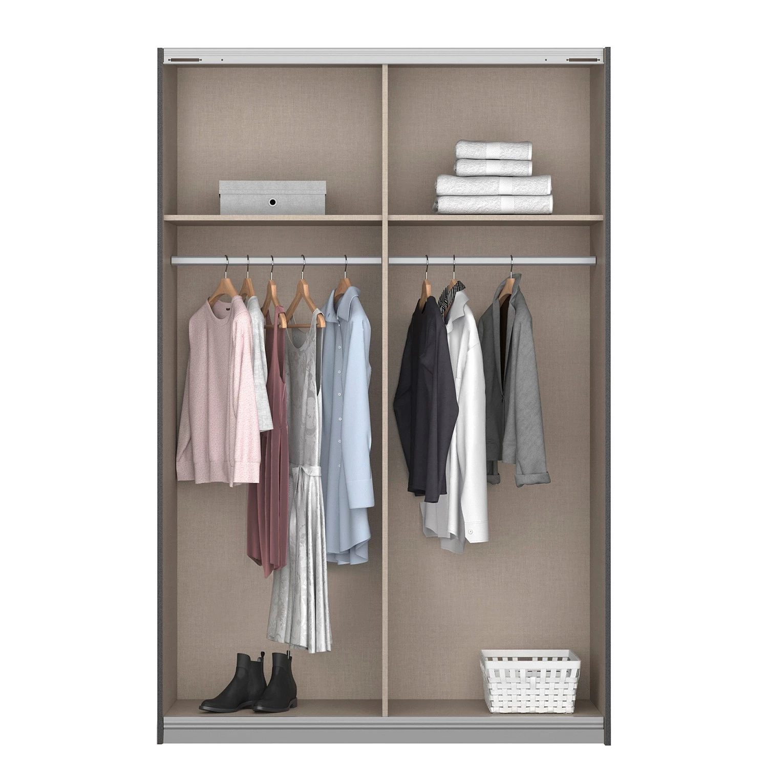 Rauch Orange Armoire à portes coulissantes Subito - Imitation chêne Artisan - Largeur : 135 cm – Image 4