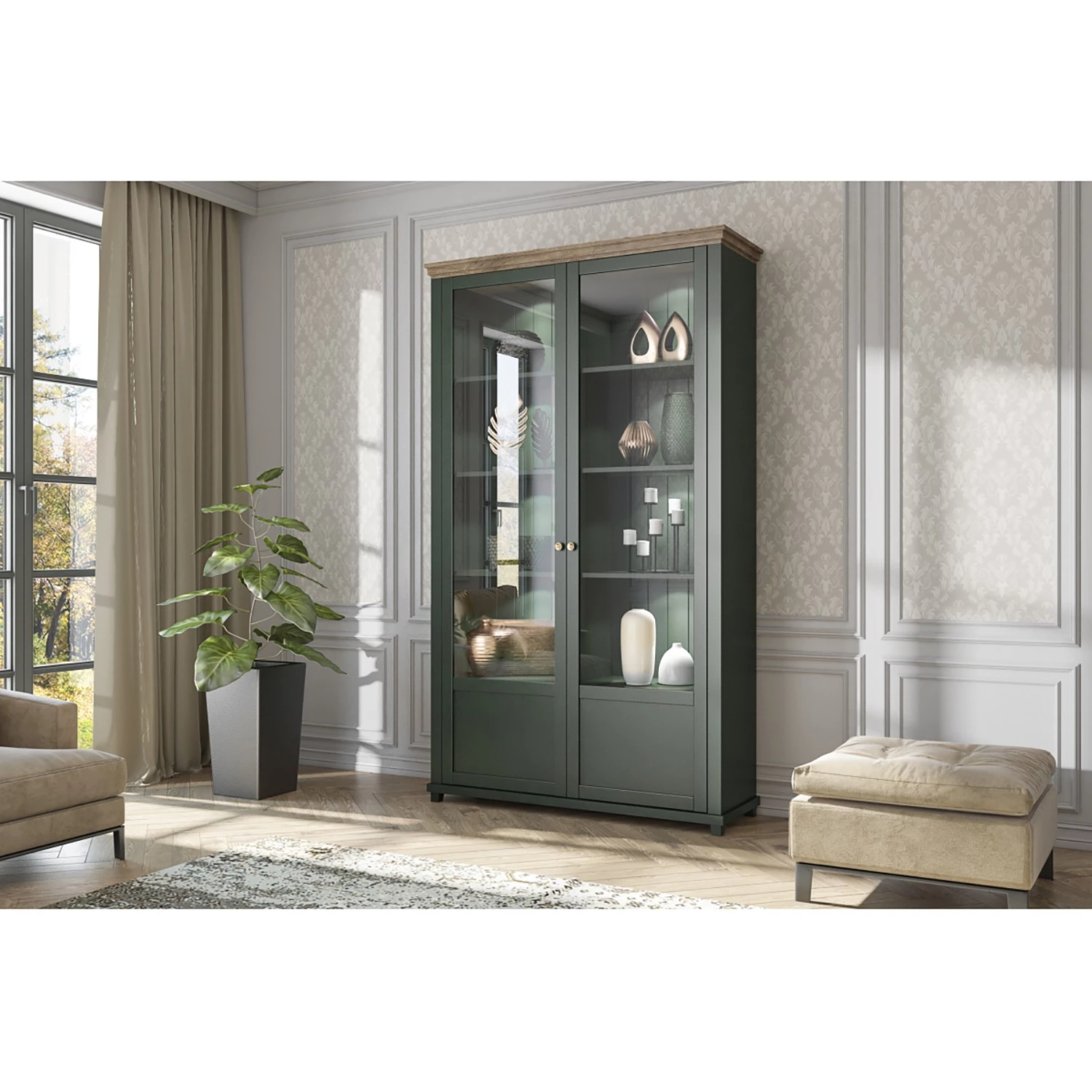 Ridgevalley Vitrine haute Emmanuela - Vert foncé – Image 2