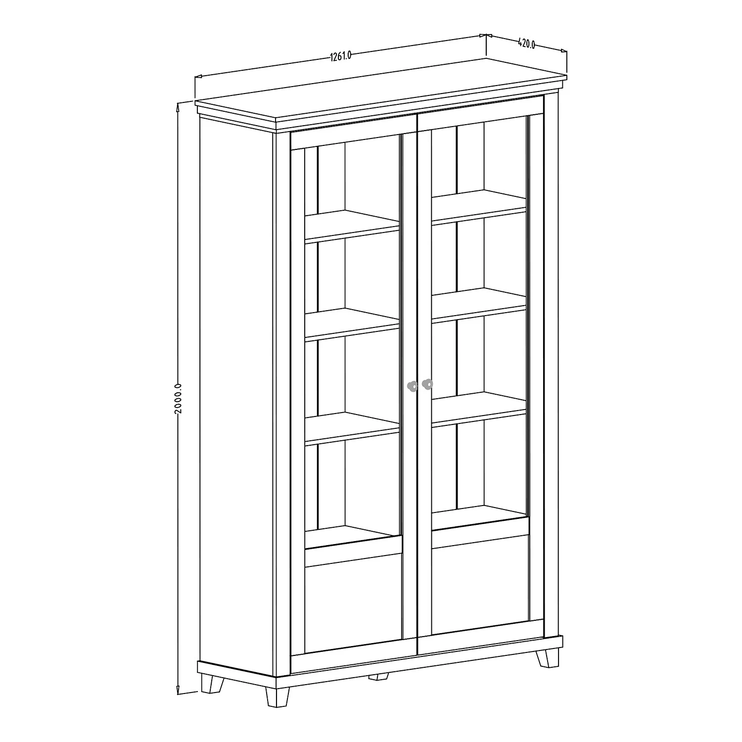 Ridgevalley Vitrine haute Emmanuela - Vert foncé – Image 5