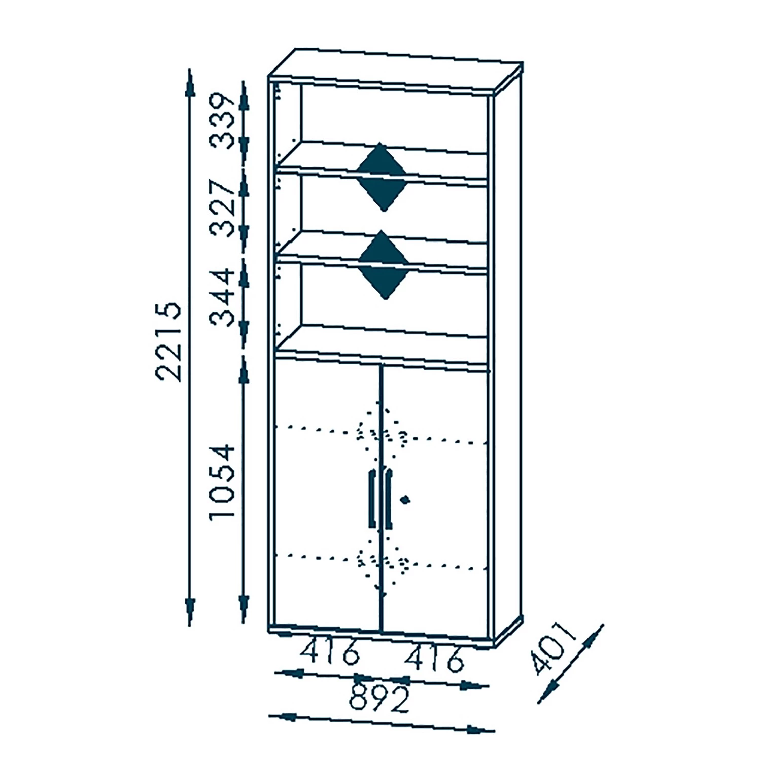 Maja Möbel Armoire à dossiers Homebase II - Imitation chêne de Riviera – Image 4