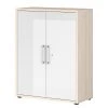 Maja Möbel Armoire à dossiers Homebase VIII - Blanc brillant / Imitiation chêne