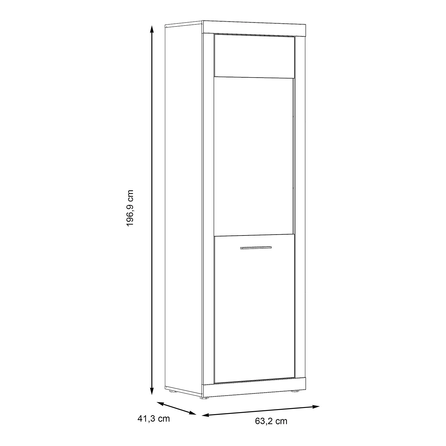 Loftscape Vitrine Vetras - Blanc brillant / Imitation béton – Image 9