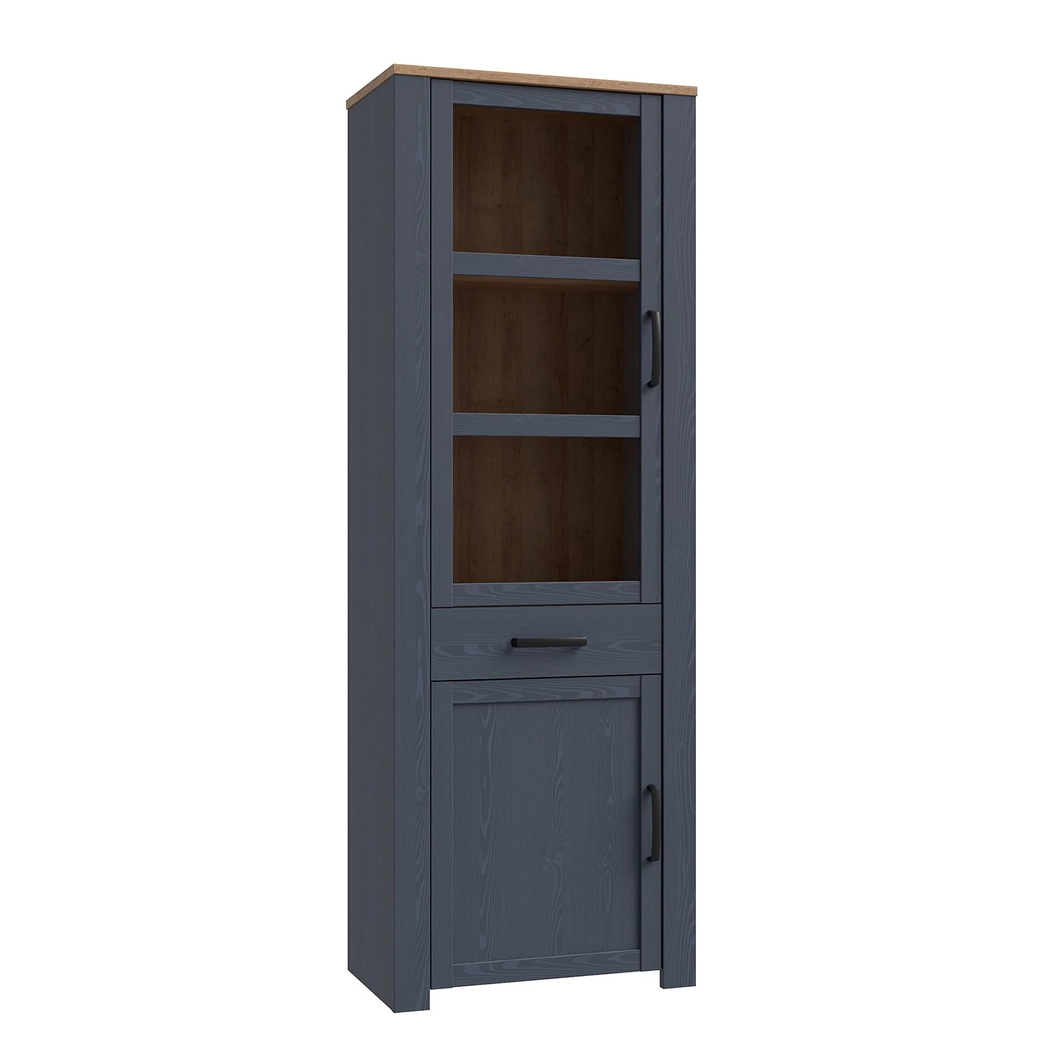 Ridgevalley Vitrine Vassia - Imitation chêne Navy / Imitation chêne Riviera – Image 6