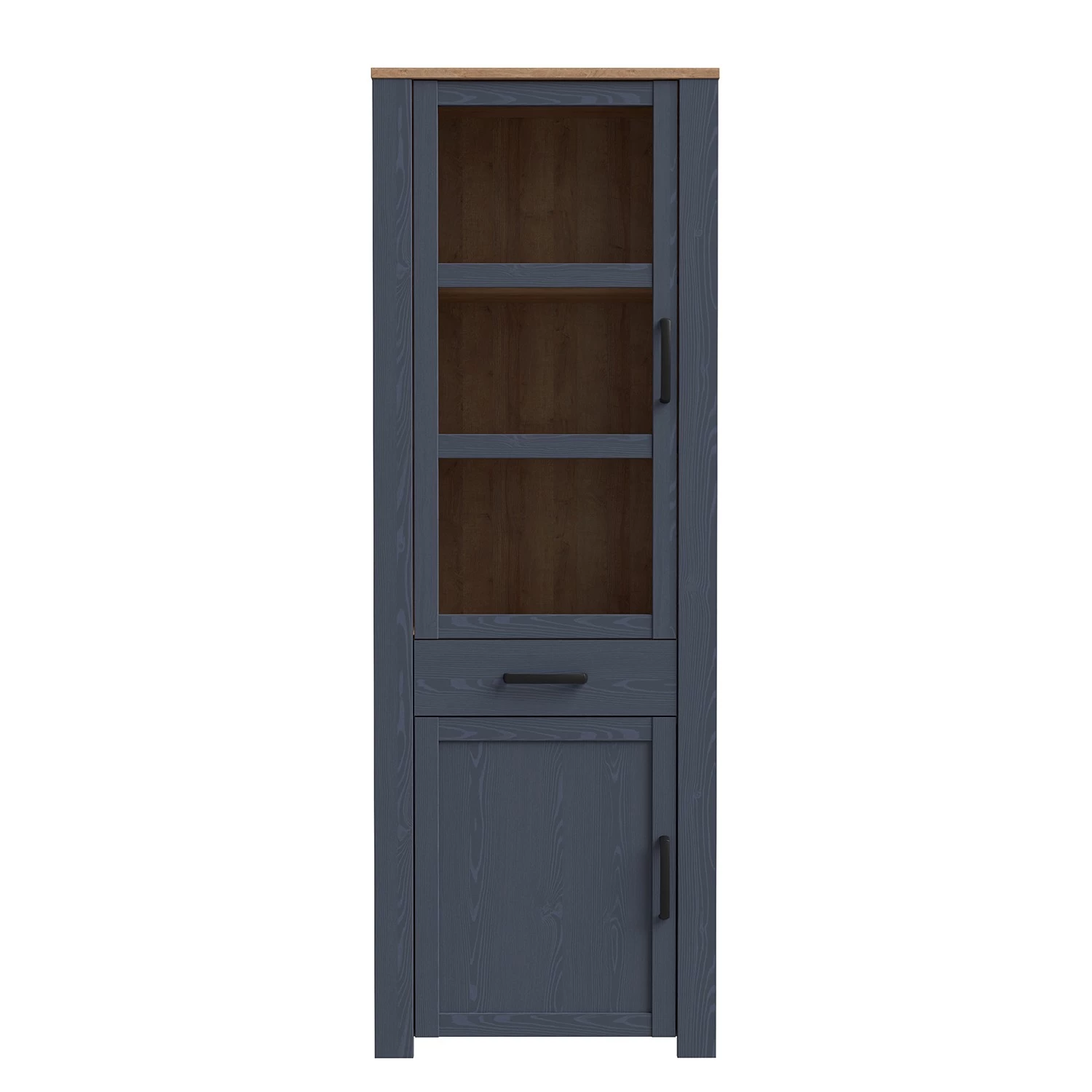 Ridgevalley Vitrine Vassia - Imitation chêne Navy / Imitation chêne Riviera – Image 8