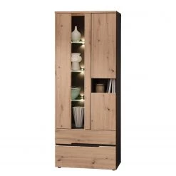 Loftscape Vitrine Moosic - Avec éclairage - Imitation chêne artisan / Graphite