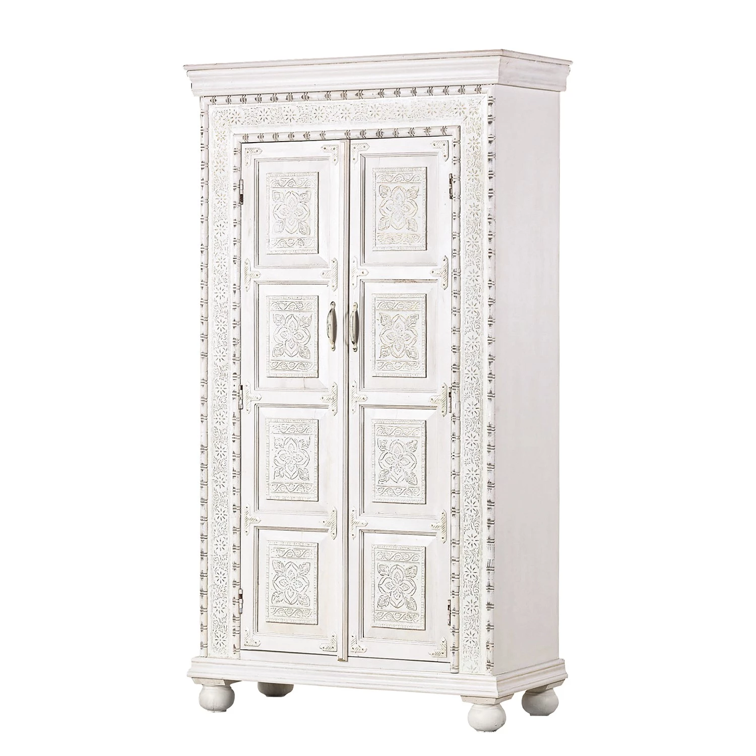 Ridgevalley Armoire Missoula - Manguier massif - Blanc vintage