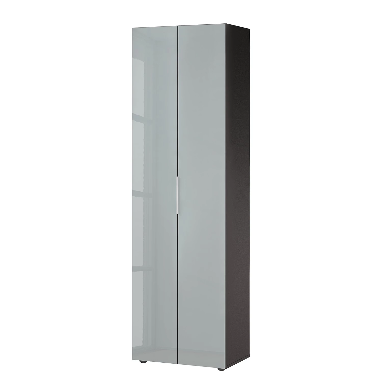 Germania Armoire d’entrée Genova - Verre - Gris argenté / Graphite