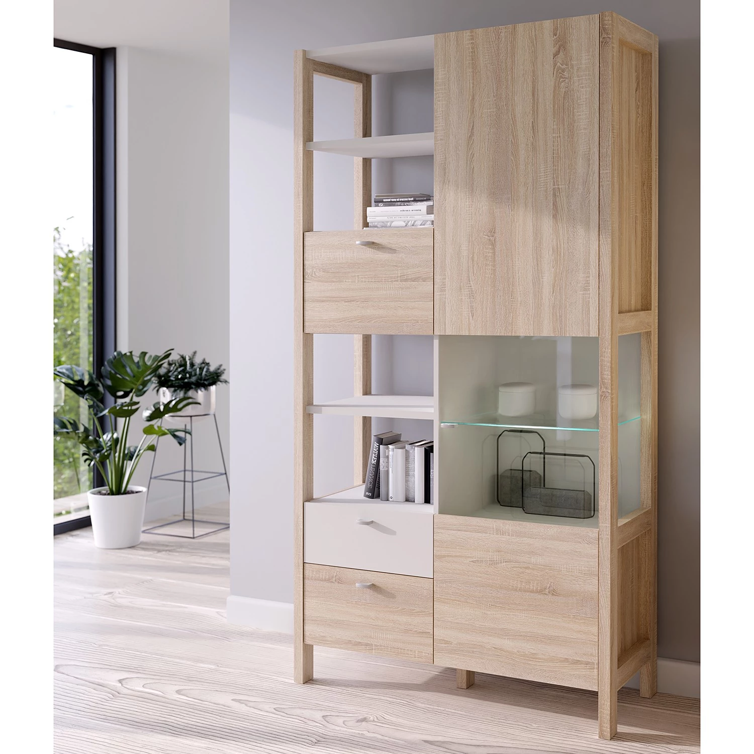Loftscape Armoire Thurles - Imitation chêne Sonoma / Blanc – Image 2