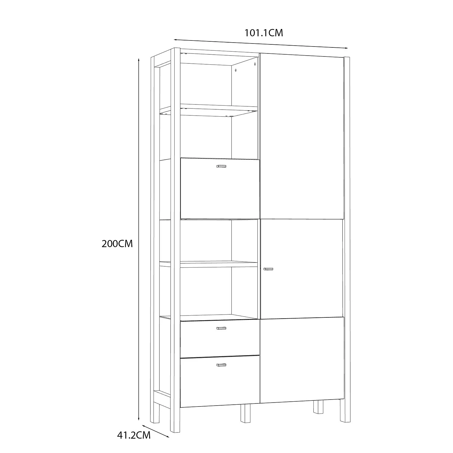 Loftscape Armoire Thurles - Imitation chêne Sonoma / Blanc – Image 7