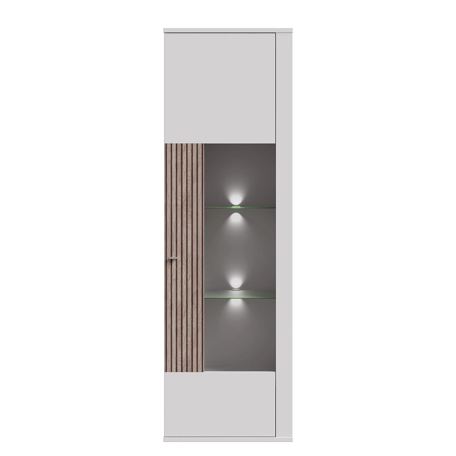 Loftscape Vitrine Millquarter I - Blanc / Imitation chêne clair – Image 4