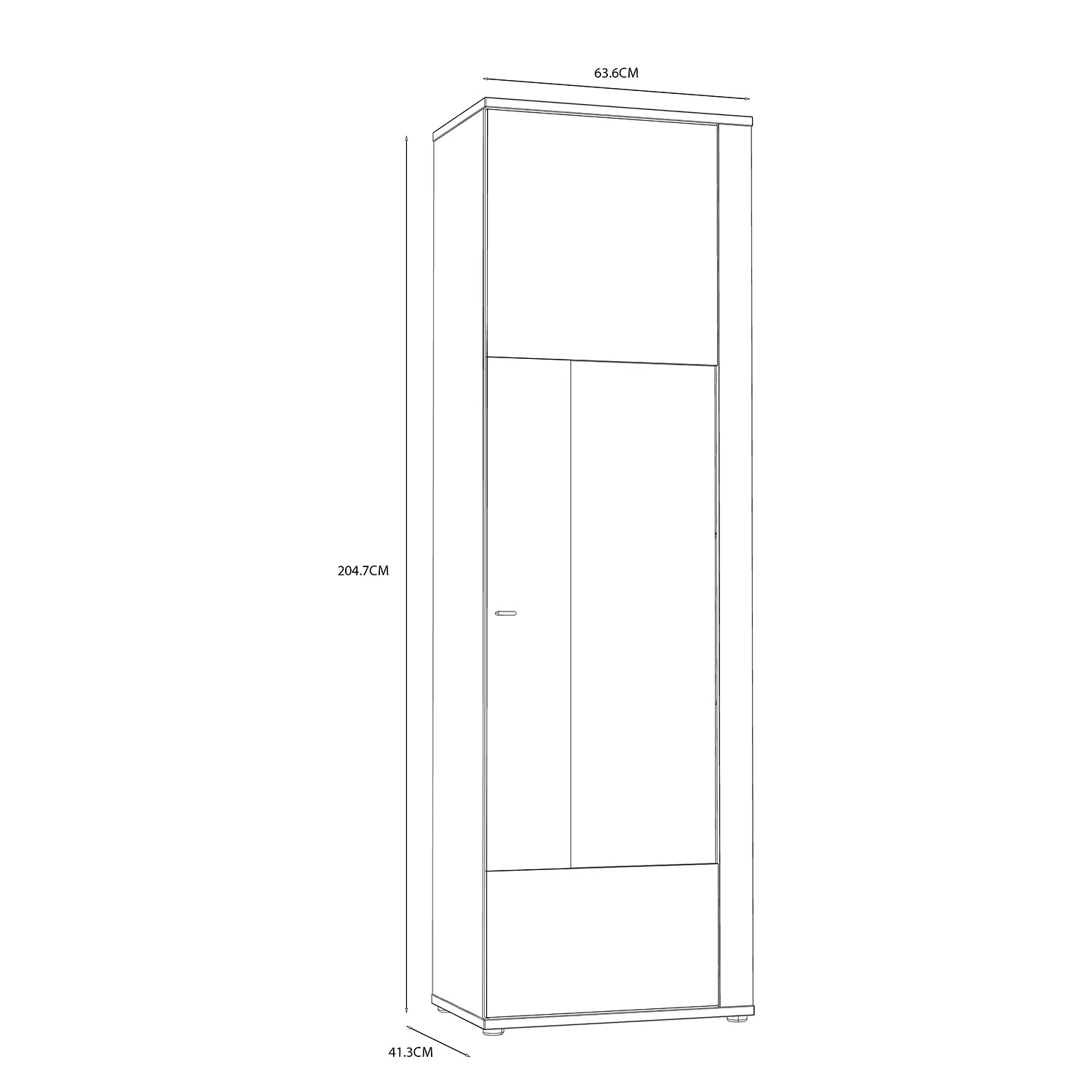 Loftscape Vitrine Millquarter I - Blanc / Imitation chêne clair – Image 9