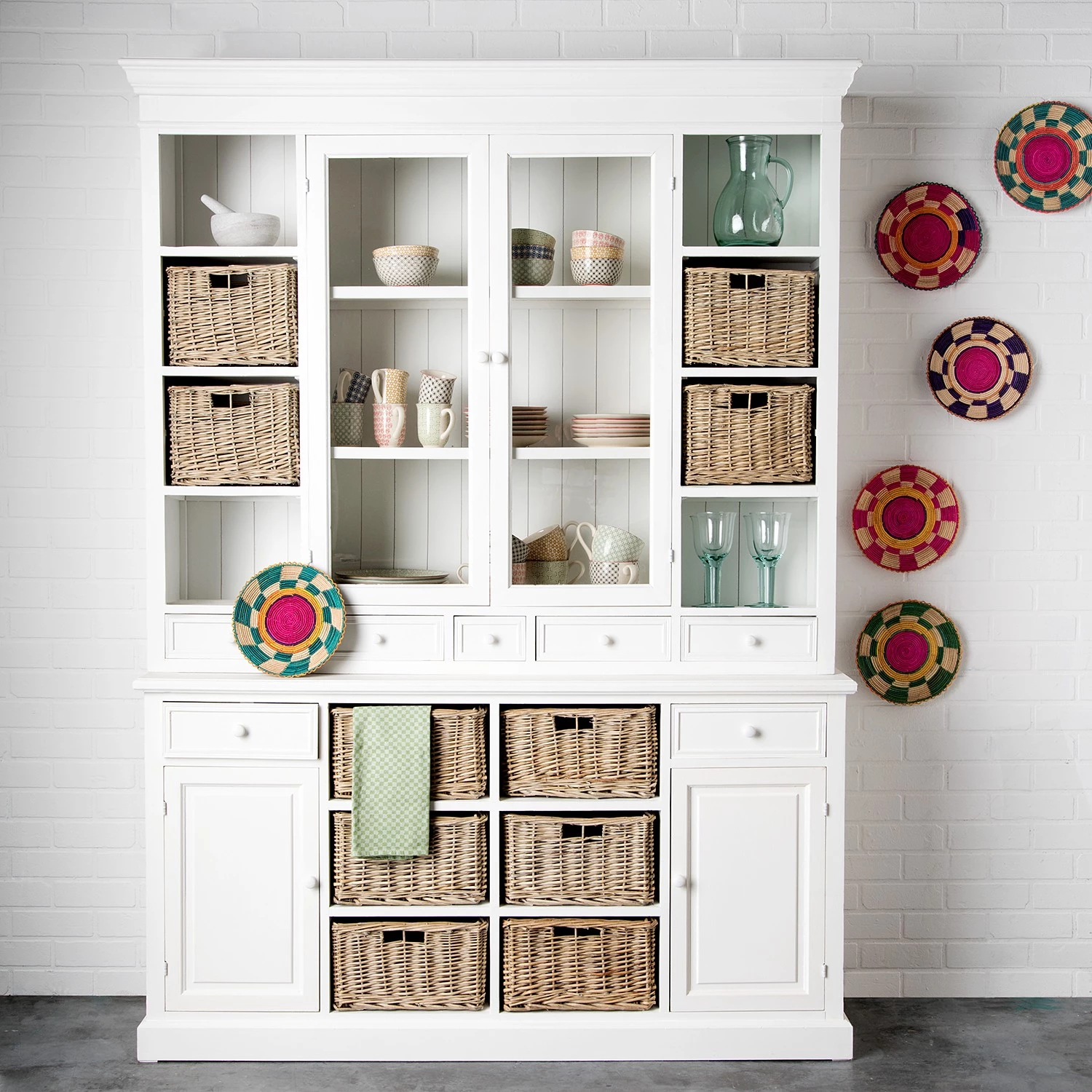 Butlers Vaisselier CAMPAGNE - Plaqué paulownia - Blanc – Image 3