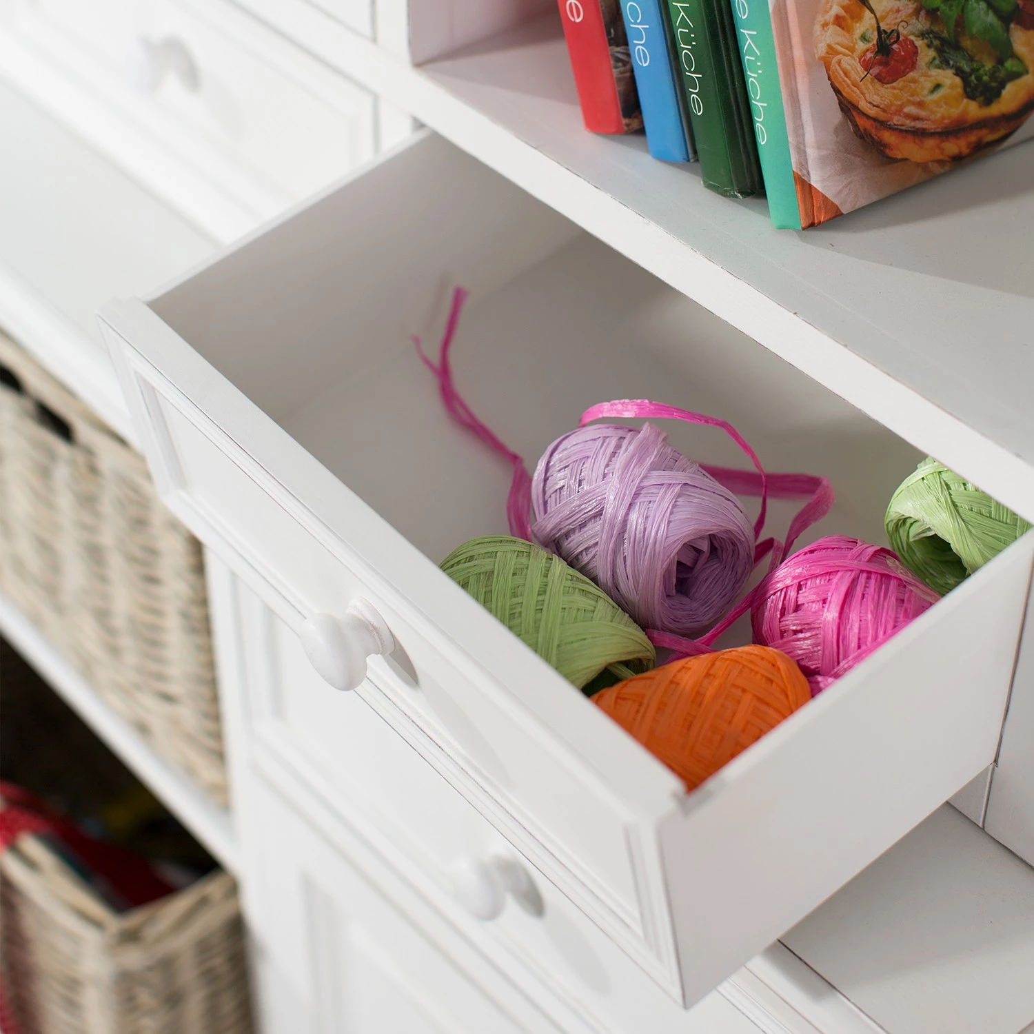 Butlers Vaisselier CAMPAGNE - Plaqué paulownia - Blanc – Image 6